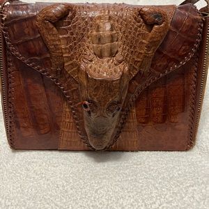 Vintage genuine alligator purse